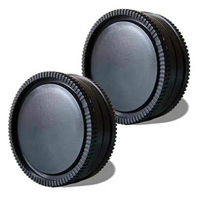 Abbildung von E Mount Body Cap &amp; Back Lens Cover für Sony a6600 a6500 a6400 a6100 a6000 Kamera (2 Sätze), Fire Rock Zubehör Alpha a7R