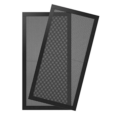 Abbildung von MoKo 120 x 240 mm PVC PC Kühler Lüfter Staub Filter, 2 Pack Lüfterabdeckung Magnetrahmen Staubschutzgitter Kühlerfilter Staubschutzabdeckung Computer Lüftergitter Schwarz