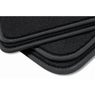 Abbildung von teileplus24 HQ 160 Fußmatten kompatibel mit VW Golf 4 Deluxe Velours, Naht:Schwarz