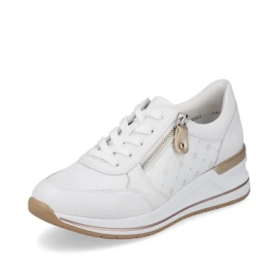 Abbildung von Remonte Sneaker low, Damen, Größe: 40, weiss alloy lightgold Schuhe