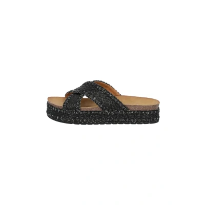 Abbildung von Palado Sandaletten Damen Konnon by Sila Sahin modische Pantoletten mit Plateau Sohle elegante Hausschuhe bequeme Sommerschuhe Schwarz UK4,5 EU37