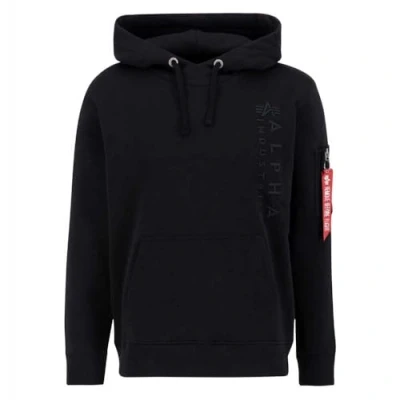 Abbildung von Alpha Industries EMB Hoody Sweatshirt, Herren, Größe: Large, Black