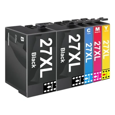 Abbildung von 27XL Tintenpatrone Kompatibel für Epson 27 XL Workforce WF 7720 7610 3640 7210 7110 3620 7710 7620 7715(5er Pack)