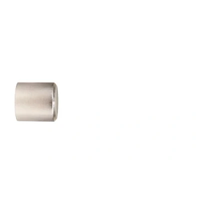 Abbildung von iso design Endstück Kappe in Edelstahloptik für 20 mm Ø Gardinenstangen Set 2