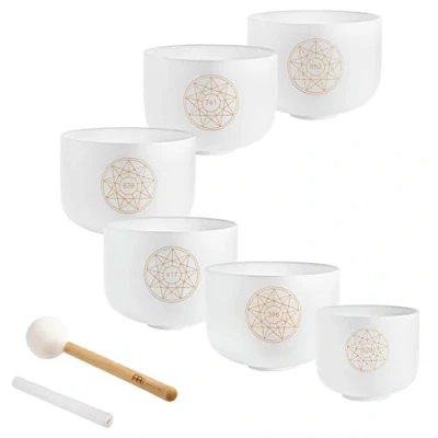 Abbildung von Meinl Sonic Energy Klangschalen SOLCSBSET Crystal Singing Bowl Solfeggio Set,Solfeggio Set, aus Quarz
