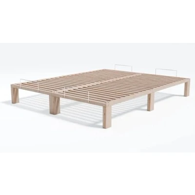 Abbildung von Gigapur Überlänge 220 cm, Kiefer massiv Holzbett G56, naturbelassen, inkl. Lattenrost und Matratzenbügeln, Liegefläche 140 x Best. aus 2 70 cm Verlängerungen