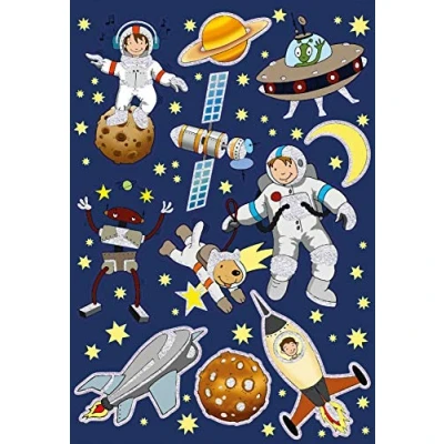 Abbildung von AVERY Zweckform Kinder Sticker 10 Aufkleber (extra groß, Weltall, Weltraum, mit Glitter, für zum Aufkleben, Kindergeburtstag, Mitgebsel, Gastgeschenke, Spiele, Schatzsuche) Art. 53251