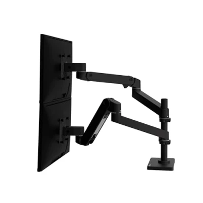 Abbildung von Ergotron LX Pro Monitor Arm Dual Stacking, VESA Halterung für 2 Monitore übereinander, je bis zu 24&quot;, 1,8 10 kg, Constant Force Technologie, Jahre Garantie, Schwarz 45 690 292