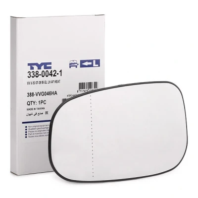 Abbildung von TYC 338 0042 1 Außenspiegelglas links VOLVO: S40 II, V70 2, C70 2 Cabriolet