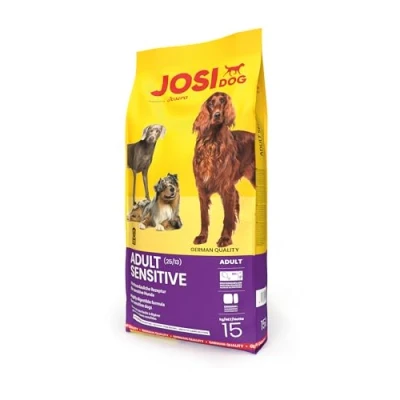 Abbildung von JosiDog Adult Sensitive (1 x 15 kg) Premium Trockenfutter für empfindliche Hunde besonders bekömmlich mit viel Geflügelprotein glutenfrei Powered by JOSERA Hundefutter 1er Pack