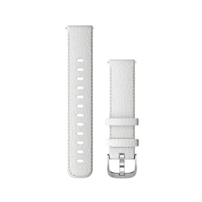 Abbildung von Garmin Schnellwechsel Armband, 18mm, Leder, passend für vivomove 3s, vivoactive 4s, venu 2S, Forerunner 255S Serie, einfach ein und ausklicken, Wechsel ohne Werkzeug möglich