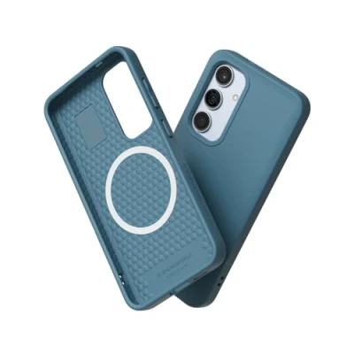 Abbildung von RhinoShield Case kompatibel mit [Galaxy S24] SolidSuit MagSafe Stoßdämpfende &amp; schlanke Schutzhülle Premium Finish 3.5 Meter Fallschutz Ozeanblau
