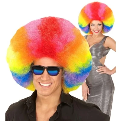 Abbildung von Widdmann Kostüm Perücke Wuschelkopf für Fasching, Witzige Schlager und Disco Damen Herren