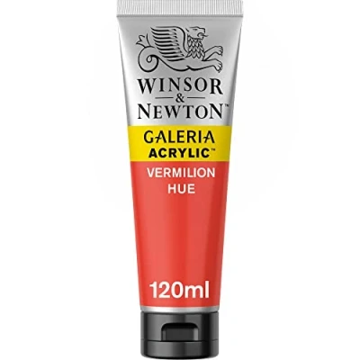 Abbildung von Winsor &amp; Newton 2131682 Galeria Acrylfarbe, hohe Pigmentierung, lichtecht, buttrige Konsistenz, 120 ml Tube Zinnober