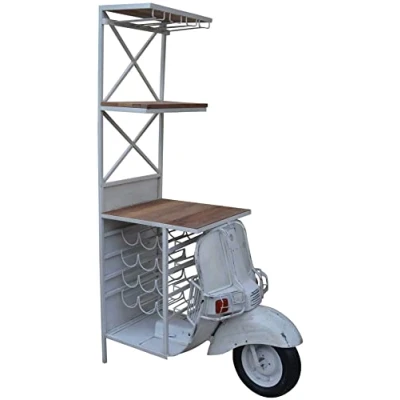 Abbildung von Kobolo Weinregal Anrichte Barregal Barwagen Scooter Bar Vintage 50x102x180 cm