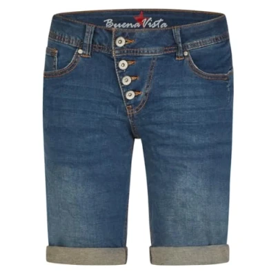 Abbildung von Buena Vista Damen Malibu Short Cozy Denim Dark Stone 4452 (DE/NL/SE/PL, Alphanumerisch, XS, Regular, Stone)