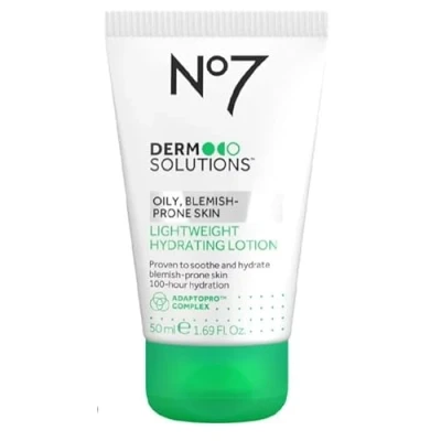 Abbildung von Boots No7 Derm Solutions Leichte Feuchtigkeitslotion, geeignet für fettige, unreine Haut, 50 ml