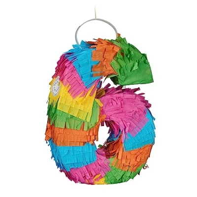 Abbildung von relaxdays Pinata Mini Zahl 6