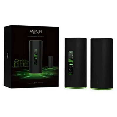 Abbildung von Ubiquiti AmpliFi Alien WLAN System mit Router und Meshpoint