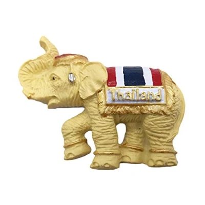Abbildung von 3D Elefant Thailand Kühlschrankmagnet Tourist Travel Souvenirs Handgemachte Harz Handwerk Magnetics Home Küche Dekoration Sammlung Geschenk