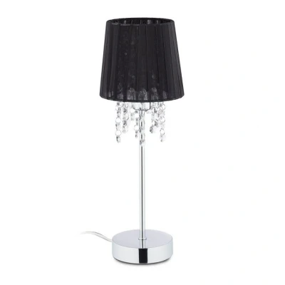 Abbildung von relaxdays Tischleuchte Kristall Tischlampe mit Organza Schirm