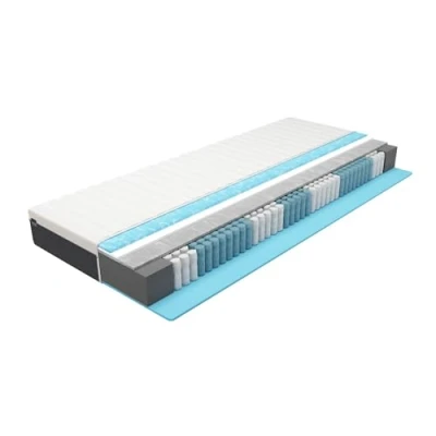 Abbildung von BMM Matratze 90x200 cm easyone H3 mittelfest/Boxspring 5 Schicht Hybrid System/Taschenfederkern trifft Schaumstoff/ergonomische 7 Zonen Höhe 22 cm/Matratzen Made in Germany