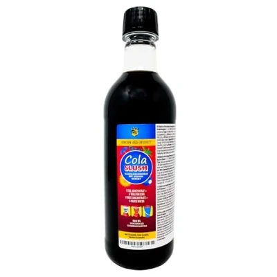 Abbildung von Cola Slushkonzentrat 500 ml, Mischungsverhältnis 1:5 Slush Eis Crush Wassereis Granita ohne künstliche Farbstoffe für Slushie Maker