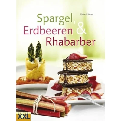 Abbildung von Spargel, Erdbeeren &amp; Rhababer