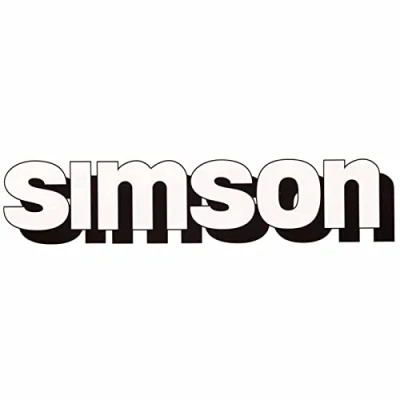 Abbildung von Klebefolie Tank, Schriftzug Simson, weiß/schwarz Simson S51, S70