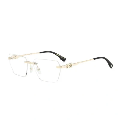 Abbildung von Dsquared2 Herren D2 0102 3YG Rahmen von BRILLEN Metall Gold Quadratisch