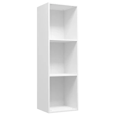 Abbildung von vidaXL Bücherregal TV Schrank Wandregal Standregal Aktenregal Raumteiler Fernsehtisch Lowboard Regal Fernsehschrank Weiß 36x30x114cm Holzwerkstoff