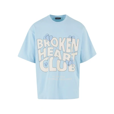 Abbildung von 2Y Studios Broken Heart CLUB Oversize Tshirt print, Herren, Größe: Medium, Blue
