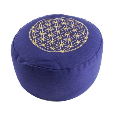 Abbildung von Blume des Lebens Meditationskissen lila