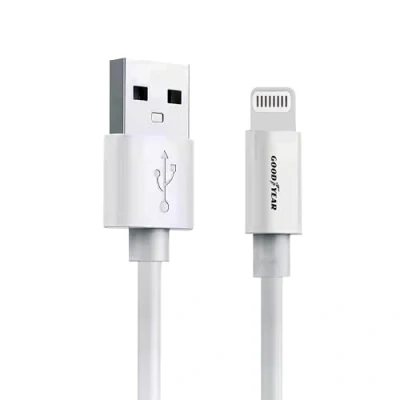 Abbildung von Goodyear 1 x 100cm USB auf Lightning Kabel 2.0 für iPhone 14/14 Plus/14 Pro/14 Pro Max/13/13 Mini/13 Pro/13 Max/12/12 Mini/12 Pro/12 Max/SE/11/11 Pro/ 11 Max/XR/XS Maxi/XS/X/8/8/11