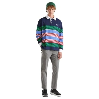 Abbildung von United Colors of Benetton Herren Poloshirt M/L 3kuju301e Polohemd, blau, Small