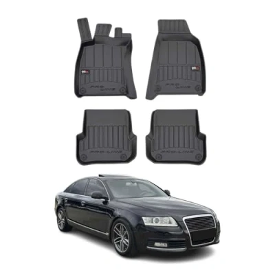 Abbildung von OMAC Gummi Fußmatten kompatibel mit Audi A6 C6 Limo Allroad Avant 2004 2008 Premium TPE 4X