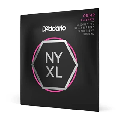 Abbildung von D&#039;Addario Premium Saiten E Gitarre Double Ball End HÖCHSTE QUALITÄT DER BELIEBTESTEN SAITENMARKE NYXL0942 &quot;New York&quot; Stahl Super Light (09 42)