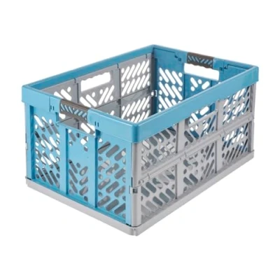 Abbildung von keeeper Stabile Profi Klappbox mit Soft Touch Griffen, 54 x 37 28 cm, Ben Eco Line, Blau (Eco Sky Blue )
