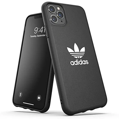 Abbildung von adidas Handyhülle Entwickelt für iPhone 11 Pro Max Hülle, Fallgeprüfte Hüllen, stoßfeste erhöhte Kanten, Original Schutzhülle, Schwarz