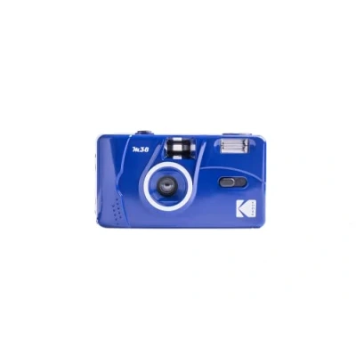 Abbildung von KODAK DA00238 M38 35mm Wiederaufladbare Kamera, Hochwertiges Objektiv, Integrierter Blitz, AA Batterie Blau