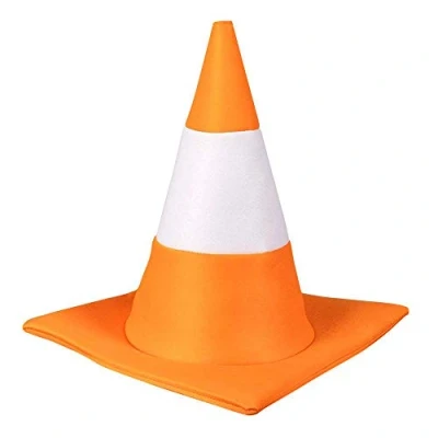 Abbildung von Boland 33007 Hut Verkehrskegel, Kopfbedeckung, Verkehrshütchen, Accessoire, Kostüm, Karneval, Mottoparty