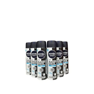 Abbildung von 6er Pack Nivea Deospray Men Invisible Black &amp; White Fresh 150 ml