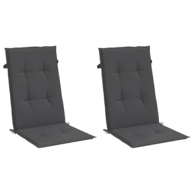 Abbildung von vidaXL Sitzauflage Hochlehner Auflagen 2 Stk. Melange Anthrazit 120x50x4 cm Stoff, (2 St)