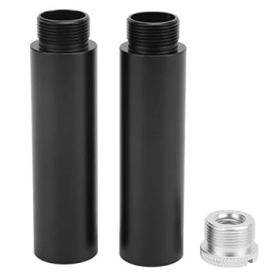 Abbildung von Annadue Mikrofonständer Verlängerungsrohr, 2 teiliges Mikrofonhalter Verlängerungsstangen Set, 5/8&quot; Buchse auf Stecker Mikrofon mit 3/8&quot; Außengewinde Adapter