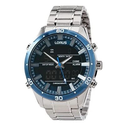 Abbildung von Lorus Herren Analog Digital Quarz Uhr mit Metall Armband RW647AX9