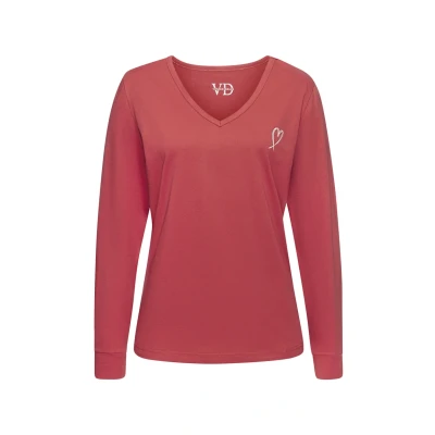 Abbildung von Vivance Langarmshirt, Damen, Größe: 32/34, Rot