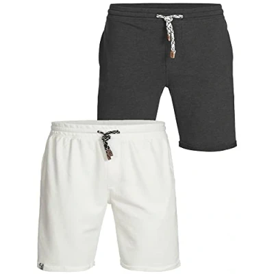Abbildung von Indicode Jeans 2 PACK EDDY Shorts, Herren, Größe: 3XL, Offwhite black