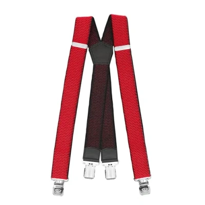 Abbildung von Fabio Farini HOSENTRÄGER 4CM Xform Gürtel business, Herren, Größe: One Size, Rot