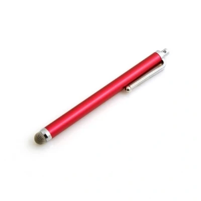 Abbildung von System S Stylus Stift Textilfaser Spitze Touch Pen kapazitiver Bildschirm Eingabe Rot für Smartphone Touchscreen Handy Tablet PC PDA