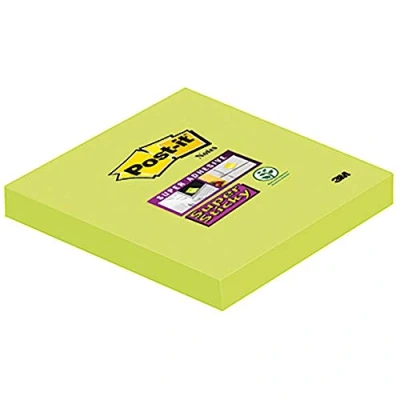 Abbildung von Selbstklebendes Notizblock, Post it Super Sticky (654 6SS AW), 76x76mm, grün, 90 Blatt, 1 Stück